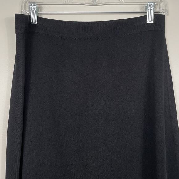 Exclusively Misook Maxi Pencil Skirt Size Large Black Pull On Stretch Career - Picture 6 of 6